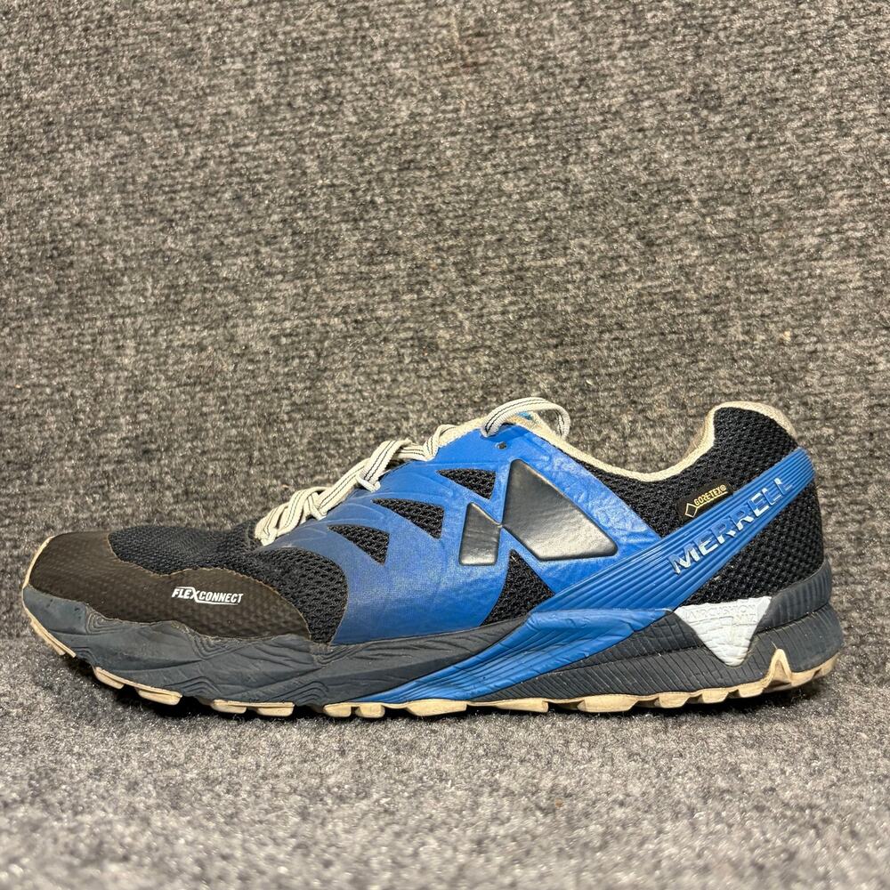 Merrell Gore-Tex Waterproof Trail Running Hiking Shoes Men Blue Black Size 10